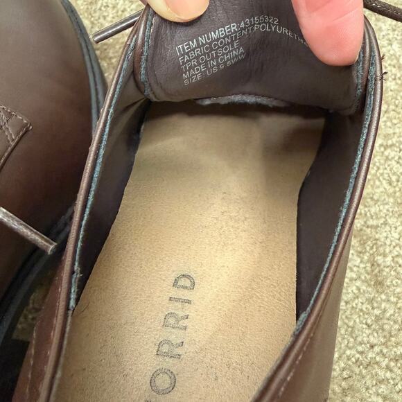 Torrid Brown Lace-Up Heeled Oxford Lug Sole Block Heel Ankle Chunky Boots 9.5WW - Picture 10 of 10